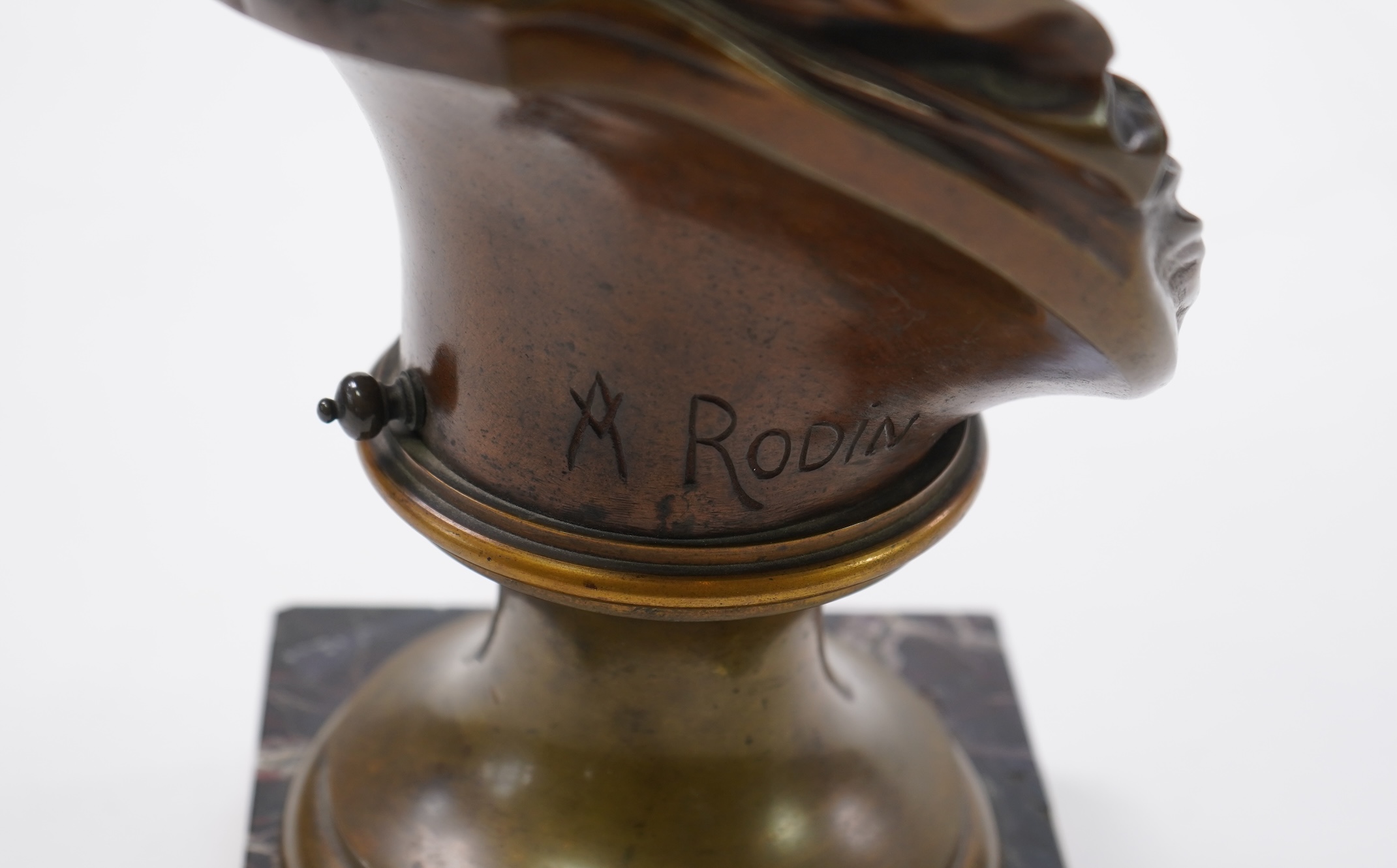 Auguste Rodin (1840-1917). A bronze bust of 'Suzon'